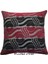 Geometrik Desenli Bordo-Siyah Kırlent Kılıfı 45 x 45 cm 1