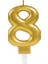 Parti Aksesuar Parti Malzemeleri 8 Rakam Mum Gold Renk 1