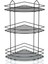 Paslanmaz Siyah 3 Katlı Plastik Kaplama Köşe Duş Rafı - Siyah 2