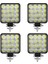 ZAUSS 4 Adet 16 LED Kare Lamba Off Road Traktör Tekne (110 x 110 Mm) 1