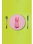 Çap 27 Pembe Ananas Desenli Cam Sunumluk Amerikan Servis Supla 2