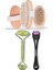 0 3'lü Set At Kılı Fırçası + Dermaroller Titanyum 0.5 mm +Yeşim Taşı Masaj Aleti Mujgan 1