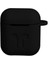 Airpods Kulaklık ve Şarj Ünitesi Için Silikon Kılıf + Kulaklık Askılık + Çengel - Siyah 1