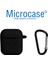 Airpods Kulaklık ve Şarj Ünitesi Için Silikon Kılıf + Kulaklık Askılık + Çengel - Siyah 2