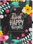 A5 Süet Kapak Think Happy Çizgili Defter 120 Yaprak 1