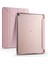 Apple iPad 10.2 (8.Nesil) Kılıf Kalem Bölmeli Tri Folding Smart Standlı Pu Deri Arkası Yumuşak Silikon 360 Tam Koruma Rose Gold 1