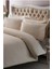 Çift Kişilik Premium Basic Stripe Saten Nevresim Takımı Krem 1