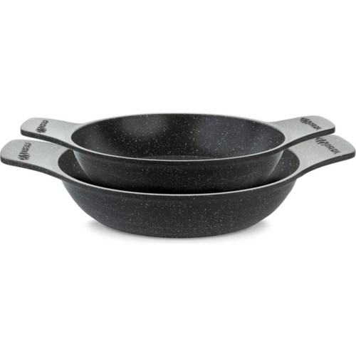 Thermoad 2'li Güveç Sahan Seti Granit Döküm Tava Seti 20CM 22CM