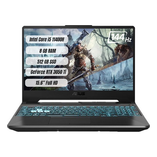 Asus TUF Gaming FX506HE-HN011 Intel Core i5 11400H 8GB 512GB SSD RTX 3050Ti Freedos 15.6" FHD Taşınabilir Bilgisayar