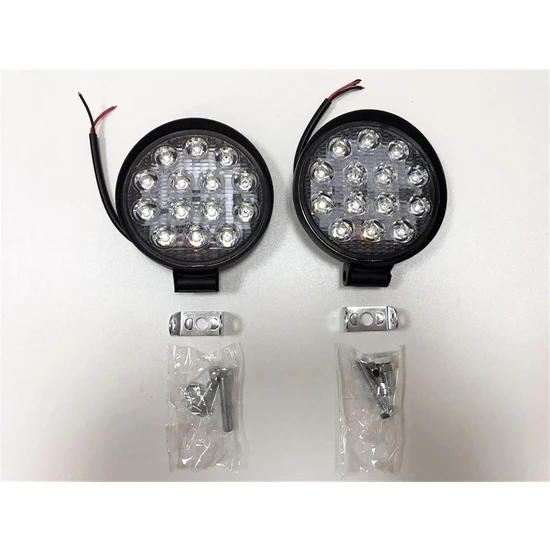 Replax Off Road Sis Farı Sis Lambası 14 LED Yuvarlak 2,li Paket Su Geçirmez