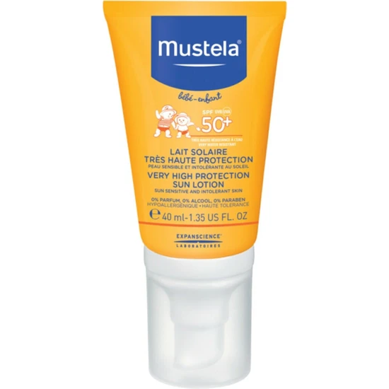 Mustela   Protective Face Cream Spf 50+ (40 Ml) / Çok Yüksek Koruma Faktörlü Güneş Losyonu