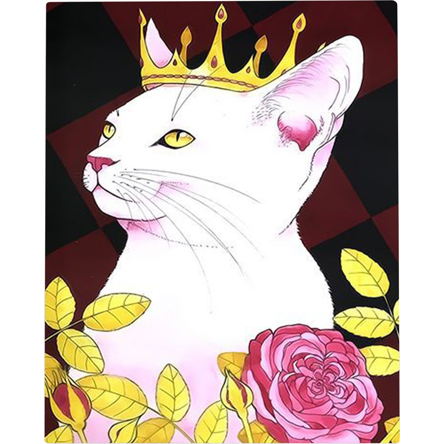 Кошка с короной арт