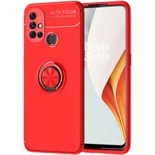 ZORE One Plus Nord N10 5g Kılıf Zore Ravel Yüzüklü Silikon Kılıf