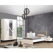 Setay Safir Genç Odası Takımı - Dolap, Karyola, Komodin, Şifonyer