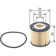 Bosch Yağ Filtresi Yarıs 1.4 D4D 06 Corolla Xı E18 1.4 D4D 90HP 13  F026407093