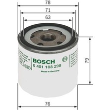 Bosch Yağ Filtresi Escort 80-99 -Fıesta 76-08 -Focus 99-04 -Galaxy 96-06 -Mondeo 93-00 -Ka 96-08  0451103298