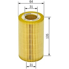 Bosch Yağ Filtresi Mercedes W210 W211 W220 W203 CL203 S210 S211 C30-E320-E280-S320 0986TF0129  1457429126