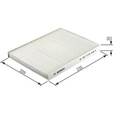 Bosch Polen Filtresi Karbonsuz Focus Iı 1.6tdci 1.8 2.0 Tdci 2004-201212 Volvo S40 C70 V50 C30 04-12  1987432113