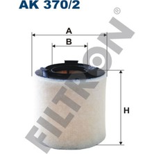 Filtron Hava Filtresi Polo 1.4gtı-1.6tdı 09 Ibıza V-Fabıa 1.2tsı-1.2tdı-1.4tsı-1.6tdı 09 Roomster 10 Fıltron AK370.2
