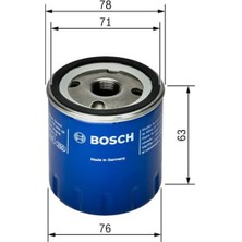 Bosch 0986TF0148 Yağ Filtresi Clıo Iıı-Fluence-Logan-Kangoo-Megane Iı-Iıı-Lgn 1.5dcı-1.9dcı-Trafıc-Master Iı  F026407022