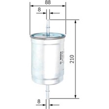 Bosch Yakıt Filtresi B.y Tıp Volvo S40 95-04 S60 00 S80 98-06 V40 V70 00 XC70 2.4 2.5 00 Tırnaklı  0450905908