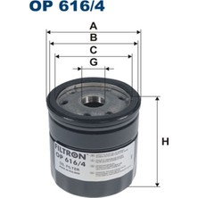 Filtron Yağ Filtresi Polo-A1-Ibıza-Toledo-Fabıa-Rapıd 1.4 Tdi 15 Fıltron OP616.4