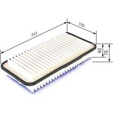 Bosch Hava Filtresi Yarıs 1.4 D-4d 06-08  F026400143