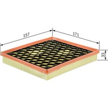 Bosch Hava Filtresi Nıssan Mıcra Iı 1.0-1.3-1.4 16V 92-03 - Mıcra Iıı 1.0-1.2-1.4 16V 03 Note 1.4 06  1457433273