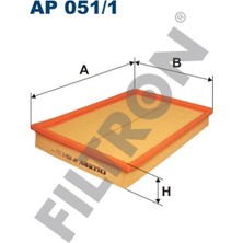 Filtron Hava Filtresi Corsa C 1.2-1.4-1.7.1.8-Combo 1.4-1.6-1.7dı 16V 01 Merıva 1.6-1.8-1.6 04-10 Fıltron AP051.1
