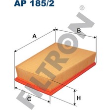 Filtron Hava Filtresi Megane Iı 1.5dcı-1.6 16V-1.6 02 Scenıc Iı 1.5dcı-1.6 16V-2.0 Fıltron AP185.2