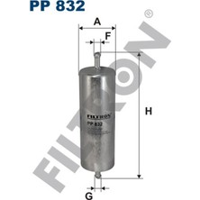 Filtron Yakıt Filtresi Bmw 3 E30 318I 115HP 09-87-06-91 Fıltron PP832