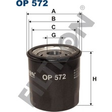 Filtron Yağ Filtresi C1-P107 1.0-Corolla 1.3-1.3 12V-1.6-1.8 - Avensıs 1.6-1.8-Yarıs 1.3-1.5-Camry-Carına Fıltron OP572