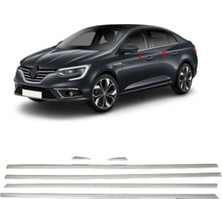 Blueoto Renault Megane  4 Sedan (2015-2021 )   Paslanmaz Krom Cam Çıtası 6 Parça