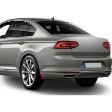 Blueoto Vw Passat B8 ( 2015-2016-2017-2018 ) Arka Tampon Alt  3 Parça Paslanmaz Krom