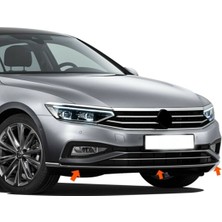 Blueoto Vw Passat B8.5 ( 2018-2019-2020-2021 ) Ön Tampon Alt  3 Parça Paslanmaz Krom