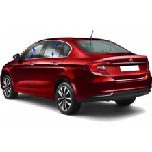 Blueoto Fiat Egea Sedan Cam Çıta Çerçevesi Komple Set Kromu Nikelajı 8 Parça Full Set Cam Çıtası