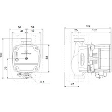 Grundfos Alpha1 L 25-60 130 Frekans Kontrollü Sirkülasyon Pompası