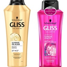 Schwarzkopf Gliss Ultimate Oil ELİXİR360 Ml+Supreme Lenght 400 ml