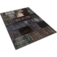 Özel Patchwork El Dokuma Eskitme Halı 120 x 180 cm 5660