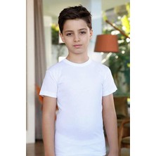 Berrak 5 Adet Beyaz Renk 0 Yaka Çocuk Fanila