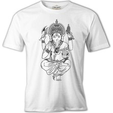 Lordd T-Shirt Yoga - Ganeşa Beyaz Erkek T-Shirt