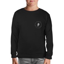 Lordd T-Shirt  Flower Shining Siyah Çocuk Sweatshirt