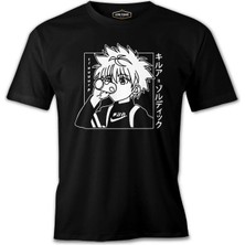 Lordd T-Shirt Hunter x Hunter - Killua Zoldyck Siyah Erkek T-Shirt