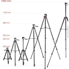 Neepho NP-8810 140 cm Tripod Bluetooth Kumandalı Profesyonel Telefon Kamera Tutucu Çantalı Tripot