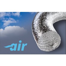 Flexiva Air  Flexiva Izolesiz Alüminyum Flex Hava Kanalı 10 Metre (Çap  102 Mm)