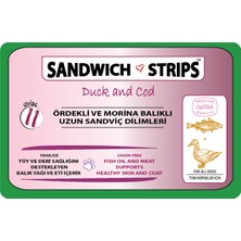 Freshy Ördekli ve Morina Balıklı Sandviç Şeritleri - Tahılsız - Taze Et ve Okyanus Balığından - 5'li Set