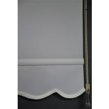 Halim Perdesan Stor Perde Pl-01 Beyaz Renk Etekli 80 x 200 cm