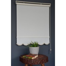 Halim Perdesan Stor Perde Mp-01 Beyaz Renk Etekli Mat Polyester Stor Perde 185GR/M2 100 x 200 cm