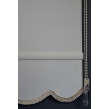 Halim Perdesan Stor Perde Mp-01 Beyaz Renk Etekli Mat Polyester Stor Perde 185GR/M2 100 x 200 cm