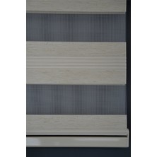Halim Perdesan Zebra Stor Perde PLZ-600 Krem & Ekru Renk Eteksiz 90 x 200 cm
